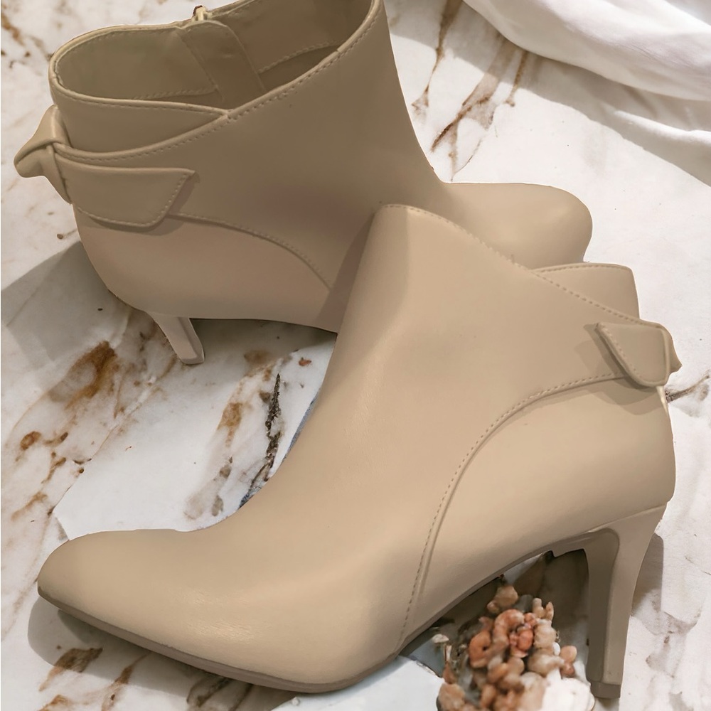Alfani Cream Ankle Boots